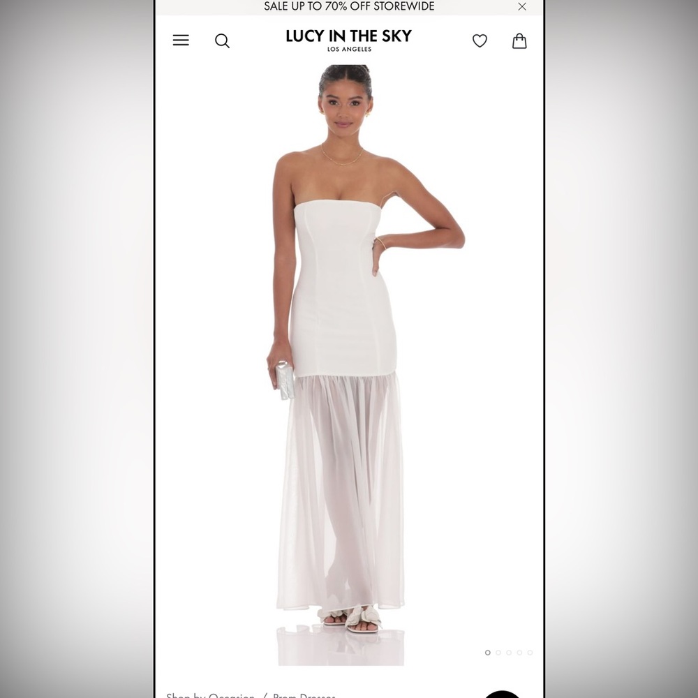 Lucy in the Sky Strapless White Dress